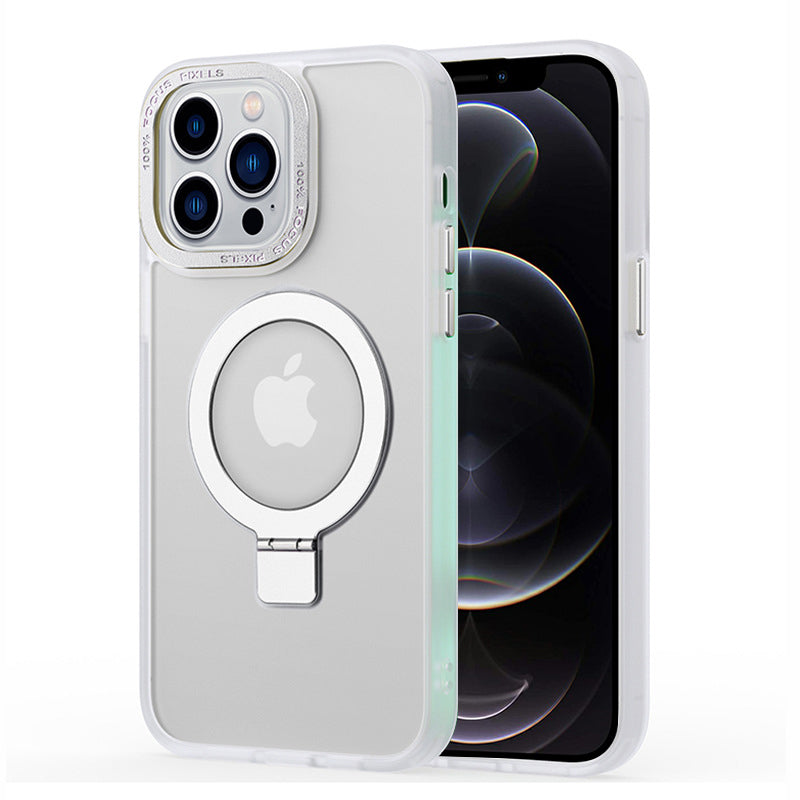 Til iPhone 12/12 Pro Matte telefoncover kompatibel med MagSafe TPU PC Kickstand magnetisk cover Til iPhone 12/12 Pro Matte telefoncover kompatibel med MagSafe TPU PC Kickstand magnetisk cover